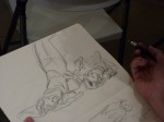 Tim Biskups take on Gary Baseman shooting the model