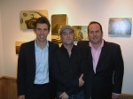 Glenn Barr flanked by Scott Kaserman and Matthew Abramowitz of The 4th Wall Gallery