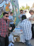 The portable ice cream truck made a much needed stop for the crew