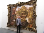 Schorr next to the famous Ape Worship painting