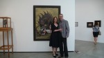 Todd Schorr with Director of Galleries and Exhibitions at Otis Ben Maltz Gallery, Meg Linton