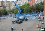 The twins enlisted two autobots for assistance with the 80ft mural