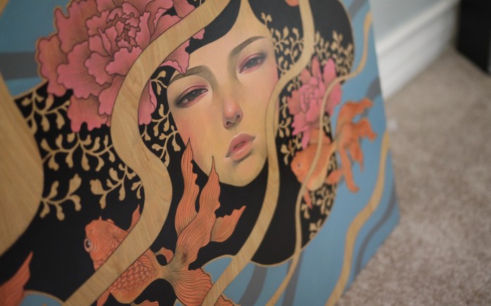 This Saturday night (August 2nd), Merry Karnowsky Gallery in Los Angeles will be presenting new works from Audrey Kawasaki ( interviewed) entitled Hirari ... - hirari02-698x435