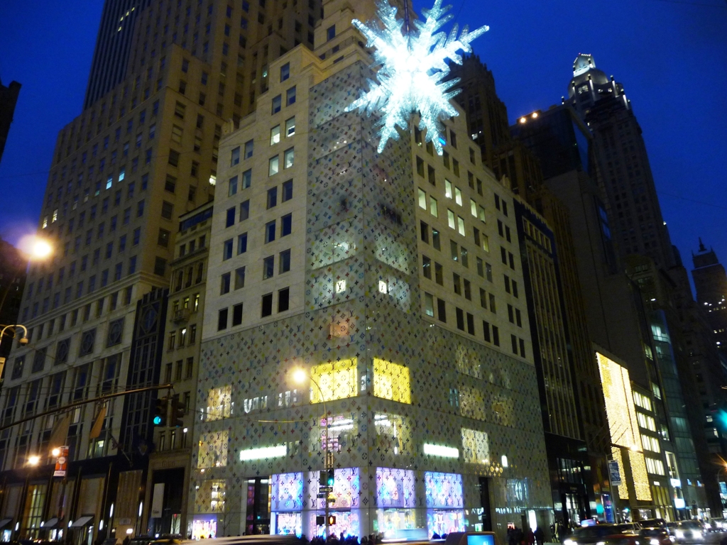 Rainbow installation Louis Vuitton on Fifth Avenue, Manhat…