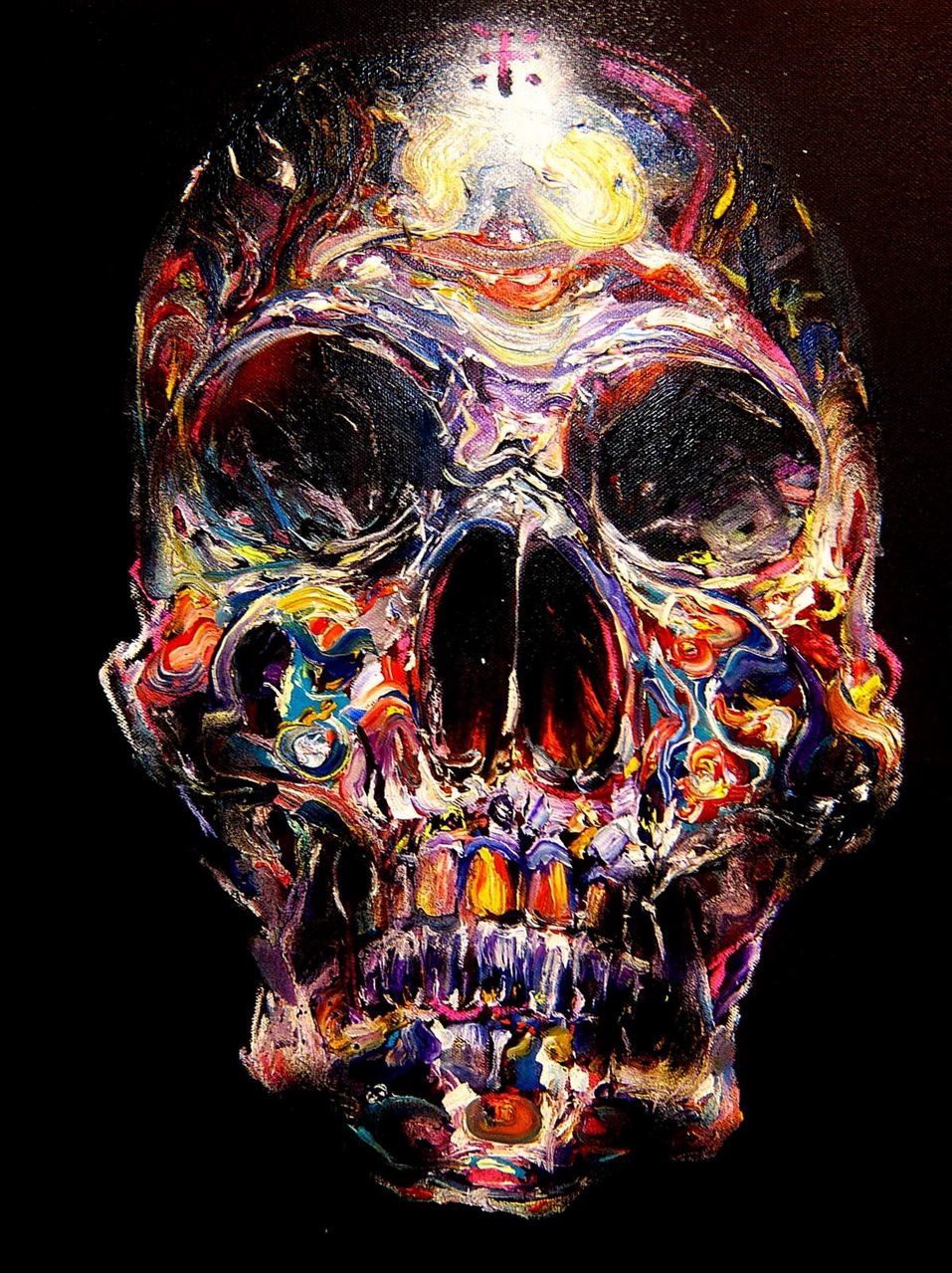 Skull. Красивый череп. Разноцветный череп. Красочный череп. Череп арт.