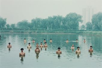 Zhang Huan - To Raise The Level In A Fishpond (Middle) - 1997 - chromogenic print (no 11 of 15) - 26¾ X 39¾in (68 X 101cm) - est. £8,000 - £12,000