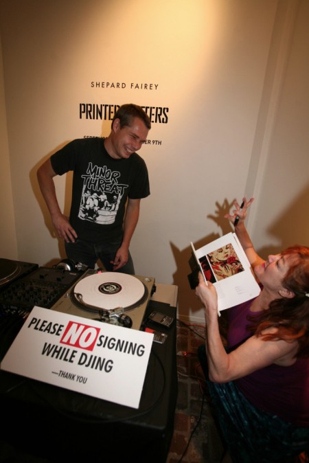 DJ Diabetic, with Patti Astor as usual ignoring the rules