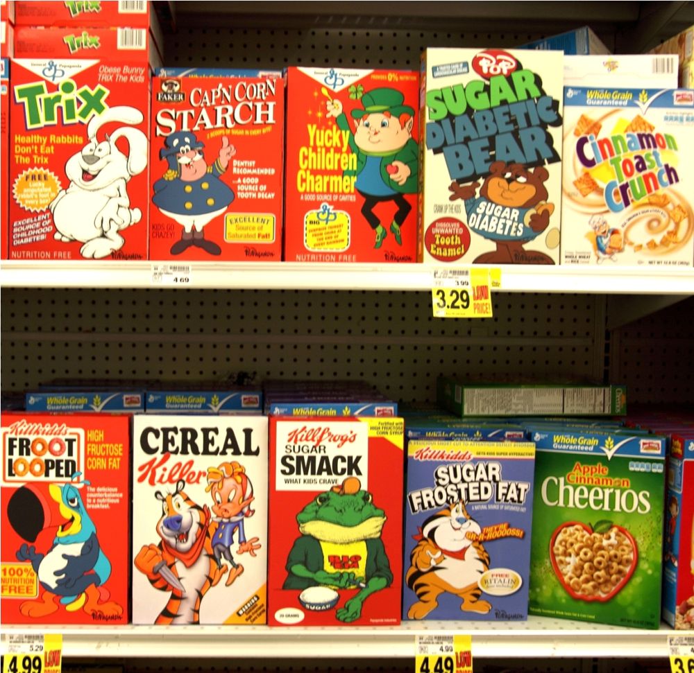 cereal boxes on shelf LA SM