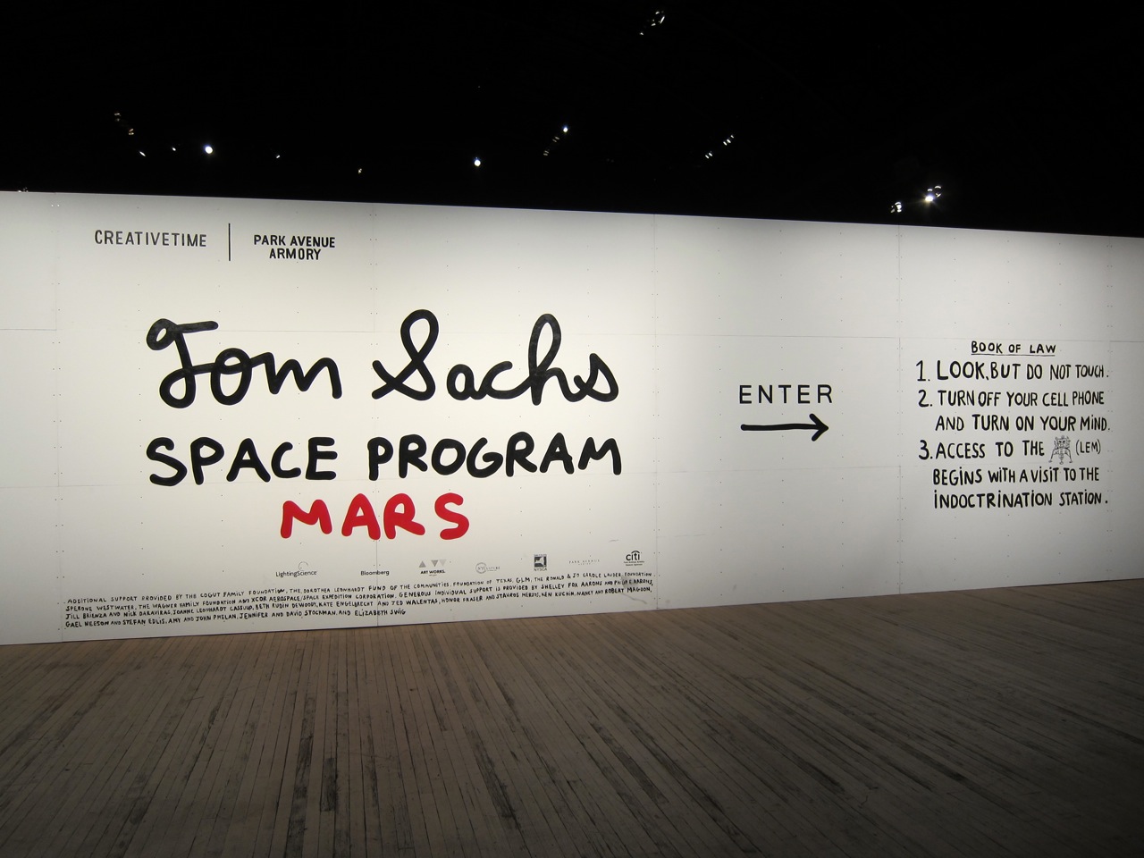 Tom Sachs Space Program: Indoctrination