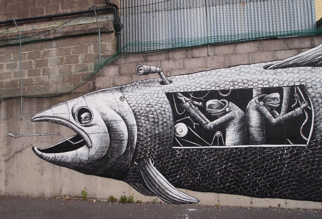 Граффити рыба