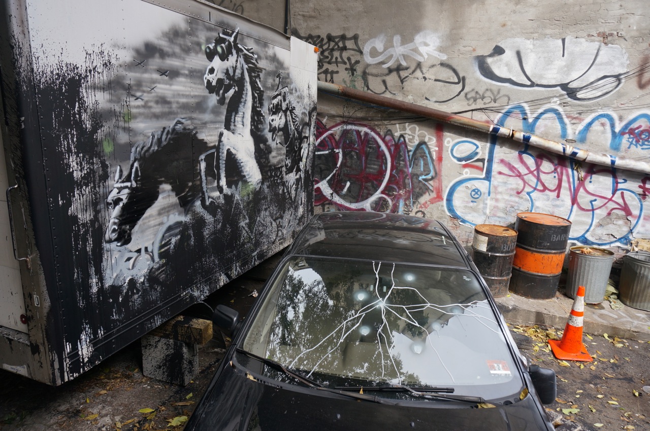 Banksy NYC Mural Crazy Horse AM 01