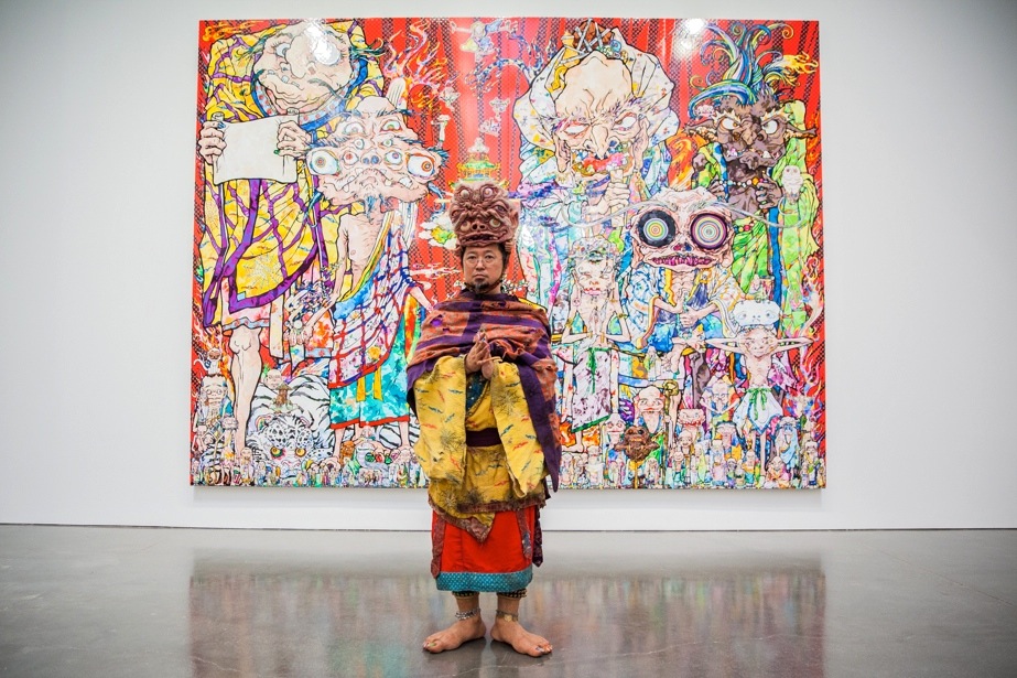 Takashi Murakami The Broad In The Land Of The Dead, Stepping on the Tail  of a Rainbow Scarf