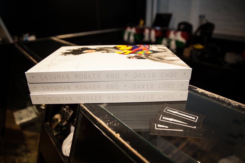 David Choe Snowman Monkey BBQ Book Signing Hundreds AM 01