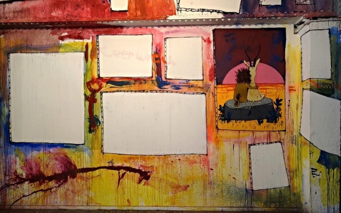 'Sunset' surrounded by future works.