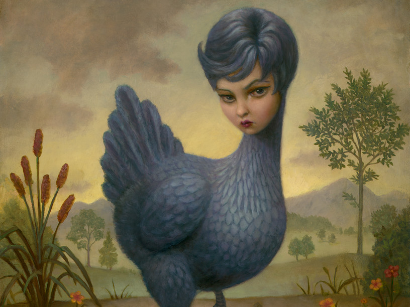Chicken-Lady-30-x-30-cm-12-x-12-in-Oil-on-canvas-2015-Detail