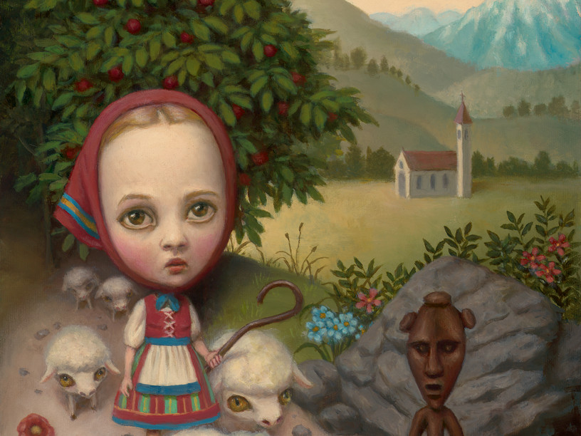 Little-Shepherdess-36-x-28-cm-14-x-11-in-Oil-on-Canvas-2014-Detail