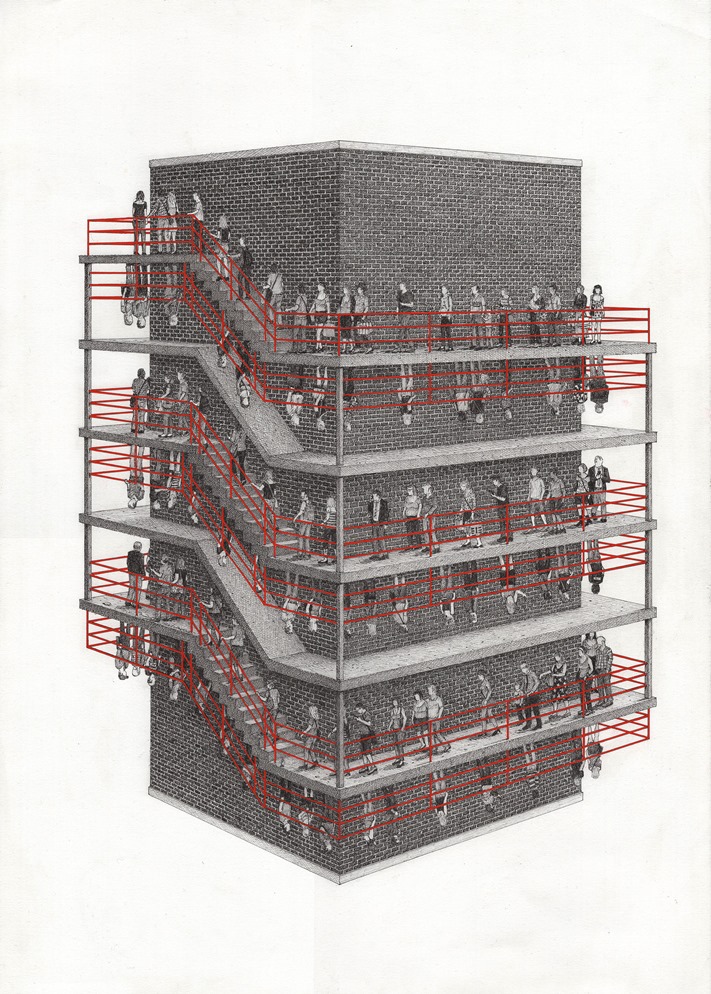 Ben-Tolman-Line-2016-Ink-on-Paper-21x15-in.