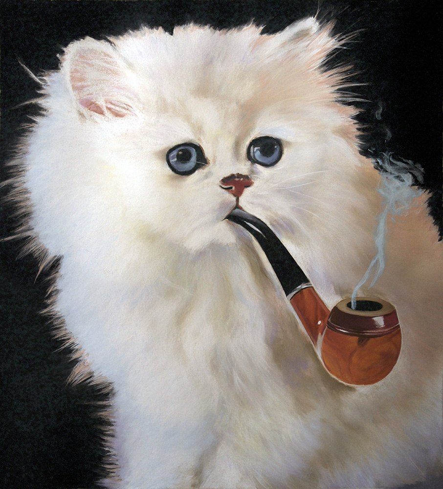 2017_This_Is_Not_A_Cat_Smoking_A_Pipe_(ce ñ'est pas un chat fumant une pipe)_53x48