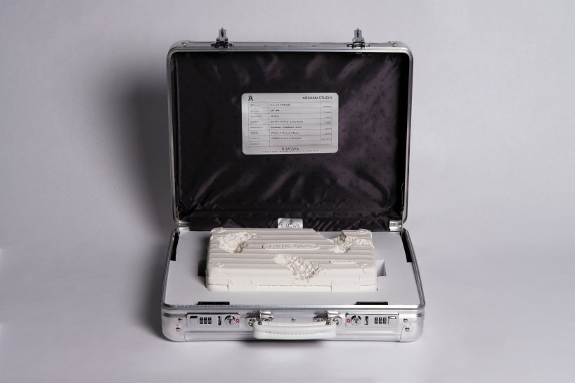 daniel-arsham-RIMOWA-eroded-suitcase-classic-attache-designboom-05